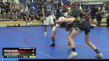 152 lbs Quarterfinal - Taylor Powers, Xavier Prep Highschool vs Nathan Johnson, Academy Of Wrestling