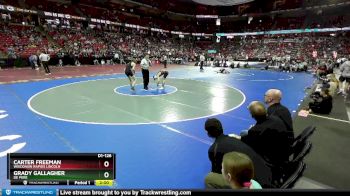 D1-126 lbs Champ. Round 1 - Carter Freeman, Wisconsin Rapids Lincoln vs Grady Gallagher, De Pere