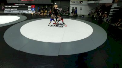 120 lbs Declan Leonard, SAWA - Sacramento Area Wrestling Association vs Bryce Dacoco, SJWA - San Joaquin Wrestling Association