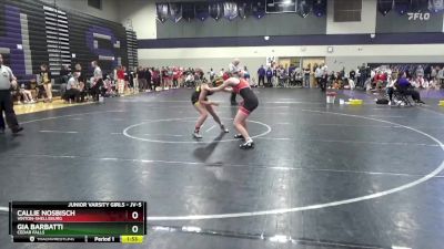 JV-5 lbs Round 2 - Gia Barbatti, Cedar Falls vs Callie Nosbisch, Vinton-Shellsburg