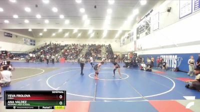 110 lbs Semifinal - Ana Valdez, Hesperia High School vs Yeva Frolova, Cvbjj