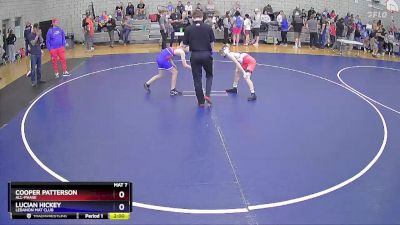 86 lbs Champ. Round 1 - Cooper Patterson, All-phase vs Lucian Hickey, Lebanon Mat Club