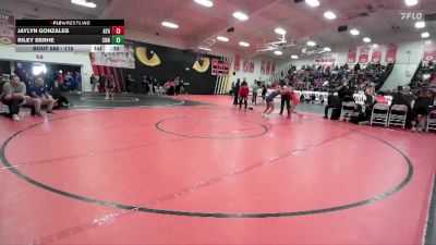 115 lbs Cons. Round 2 - Riley Berhe, Centennial (NV) vs Jaylyn Gonzales, Ayala