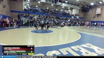 115lbs Cons. Round 2 - Luisa Ojendiz Hernandez, Spanaway Lake (Girls) vs Justyne Sorensen, Cheney (Girls)