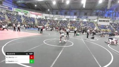 140 lbs Round Of 16 - Nowledge Harris, Fort Morgan Wrestling Club vs Jiovanni Gaskin, Monte Vista Middle School