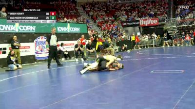 2A-106 lbs Cons. Round 2 - Josh Gray, Sergeant Bluff-Luton vs Jackson McGonegle, Center Point-Urbana