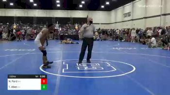 132 lbs Prelims - Nathan Ford, WV vs Te'Andre Allen, OH