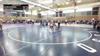 135lbs Cons. Round 4 - Amelia Ennis, Richland (Girls) vs Jayden Krogness, Centralia (Girls)