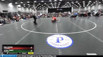 140 lbs Quarterfinal - Kyra Hains, Nebraska vs Gia Coons, California