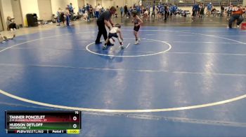 75 lbs Quarterfinals (8 Team) - Hudson Detloff, Holdingford vs Tanner Poncelet, Z-M (Zumbrota/Mazeppa)