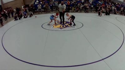 8U Boys - 70 lbs Champ. Round 1 - Sebastian Valle, The Fort Hammers Wrestling vs Chevy Nierman, Perry Meridian Wrestling Club