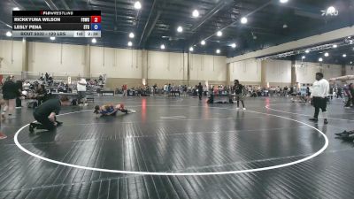 120 lbs Rr Rnd 2 - Rickkyuna Wilson, Team First Strike Wrestling Club vs Lesly Pena, Stings