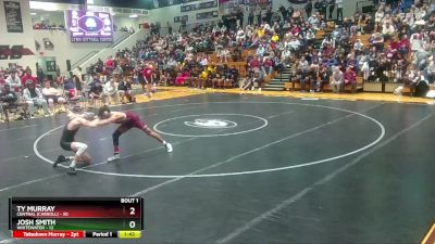 126 lbs Round 1 (16 Team) - Ty Murray, Central (Carroll) vs Josh Smith, Whitewater
