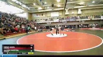 220 lbs Champ. Round 2 - Mipam Jampa, Franklin vs Hayden Hampton, Newberg