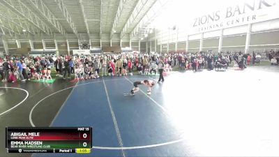 55 lbs Quarterfinal - Abigail Mele, Lone Peak Elite vs Emma Madsen, Bear River Wrestling Club