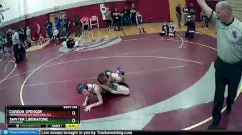 74-75 lbs Round 2 - Carson Spencer, Cimarron Bad Boy Wrestling Clu vs Sawyer Liberatore, GOLD RUSH