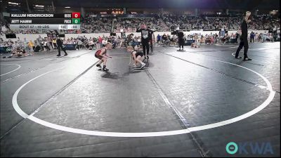 49 lbs Consi Of 16 #2 - Kallum Hendrickson, Husky WC vs Jett Hamm, Pocola Youth Wrestling