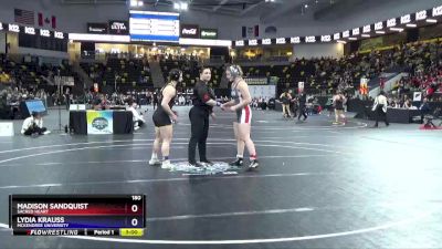 180 lbs 7th Place Match - Lydia Krauss, McKendree University vs Madison Sandquist, Sacred Heart