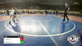 75 lbs Quarterfinal - Jackson Fields, Deer Creek Wrestling Club vs Brantley Snelson, Bartlesville Wrestling Club