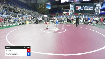 132 lbs Rnd Of 128 - Kaden Allen, KS vs Moses Mendoza, CA