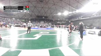 Girls 3A 140 lbs Cons. Round 5 - Jaslene Gonzalez, Kennewick (Girls) vs Saniyah McKinney, Seattle Academy (Girls)
