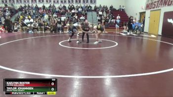 110 lbs Quarterfinal - Kaelynn Roster, Vinton-Shellsburg vs Taylor Johannsen, South Tama County