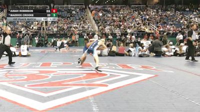 5A 106 lbs 1st Place Match - Judah Robinson, Southeast Alamance vs Maddox Crooke, Enka High School