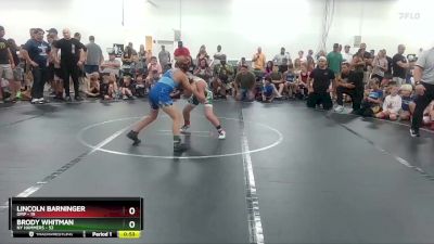 92 lbs Round 1 (4 Team) - Brody Whitman, NY Hammers vs Lincoln Barninger, OMP