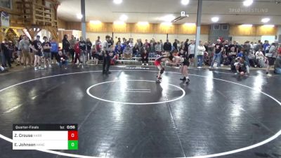 120 lbs Quarterfinal - Zane Crouse, Harrisburg vs Evan Johnson, Hancock