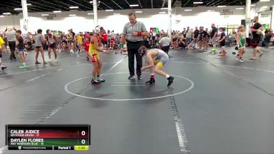 80 lbs Round 2 (6 Team) - Caleb Judice, Keystone Krush vs Daylen Flores, Mat Warriors Blue