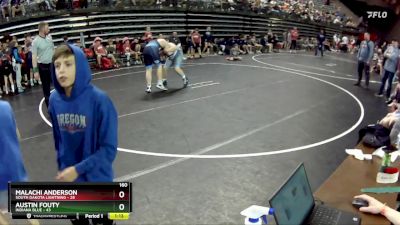 160 lbs Round 4 (6 Team) - Austin Fouty, Indiana Blue vs Malachi Anderson, South Dakota Lightning