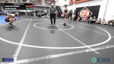 140 lbs Quarterfinal - Logan Waltermire, Roland Youth League Wrestling vs Jayden Wilson, KIPP TULSA