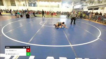 64 lbs Quarterfinal - Jaevin Torres, Fisheye WC vs Ben Weintraub, Newtown CT