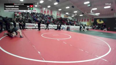 235 lbs Quarterfinal - Katherine Luna, Downey vs Alicia Espinoza, Central Valley