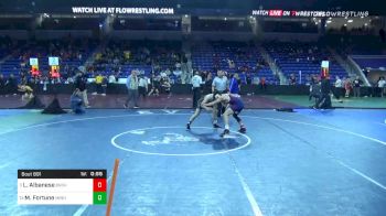 132 lbs Prelims - Luke Albanese, Brookline vs Miles Fortune, Minnechaug