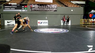 Junior Boys - 150 lbs 1st Place Match - Gabriel Lemos, Temecula Valley High School Wrestling vs Sebastian Garcia, Junipero Serra High School Wrestling