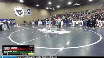 126 lbs Champ. Round 1 - Aubree Kooren, Frontier vs Kaydence Boyd, Garces