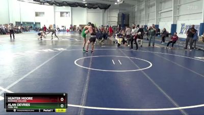 165 lbs Cons. Round 4 - Alan DeVries, York (PA) vs Hunter Moore, Roanoke College