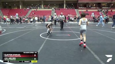 64 lbs Cons. Semi - Coy Nielsen, The Best Wrestler vs Clayton Staples, Greater Heights Wrestling