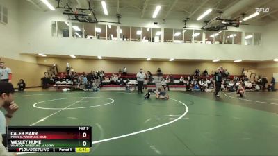 71 lbs Cons. Semi - Wesley Hume, Whatcom Wrestling Academy vs Caleb Marr, Piranha Wrestling Club