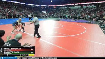 Girls 132 lbs Champ. Round 1 - Charlotte Allen, Menasha Girls vs Angela Zimmerman, Barron Girls