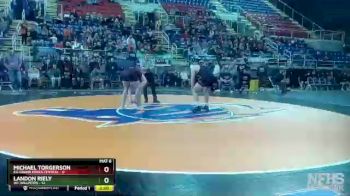 220 lbs Quarterfinals (8 Team) - Landon Riely, W1-Williston vs Michael Torgerson, E4-Grand Forks Central