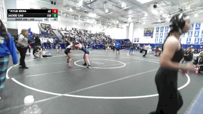 105 lbs Champ. Round 2 - Jackie Cao, Rowland vs Kylie Mena, Artesia