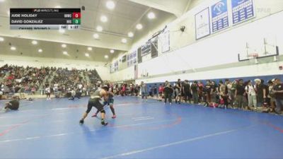 190 lbs Champ. Round 2 - David Gonzalez, HIGHLAND HIGH SCHOOL vs Jude Holiday, Rough House Wrestling Club