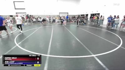 112 lbs Round 3 - Aspen Gelo, Wisconsin vs Zoe Licht, Askren Wrestling Academy