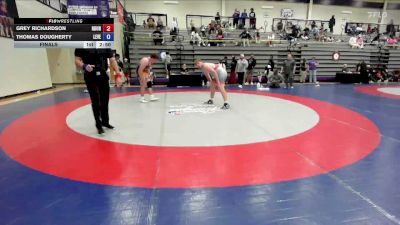 285 lbs Final - Grey Richardson, Roundtree Wrestling Academy vs Thomas Dougherty, Level Up Wrestling Center