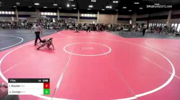 77 lbs Consolation - Israel Roybal, Pride Wrestling vs Jeremiah Zuniga, So Cal Grappling