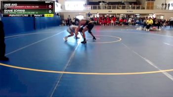 133 lbs Quarterfinals (8 Team) - Shane Schwab, Iowa Central Community College vs Jake Aho, Rochester Community & Tech. College