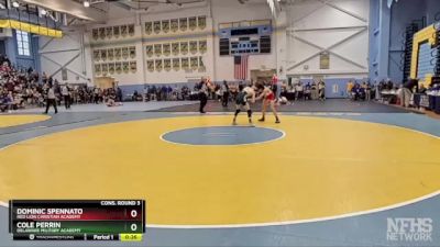 106 lbs Cons. Round 3 - Cole Perrin, Delaware Military Academy vs Dominic Spennato, Red Lion Christian Academy