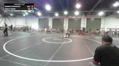 43 lbs Quarterfinal - Damian Cervantes, Madera WC vs Emilio Perez, Rising Sun WC